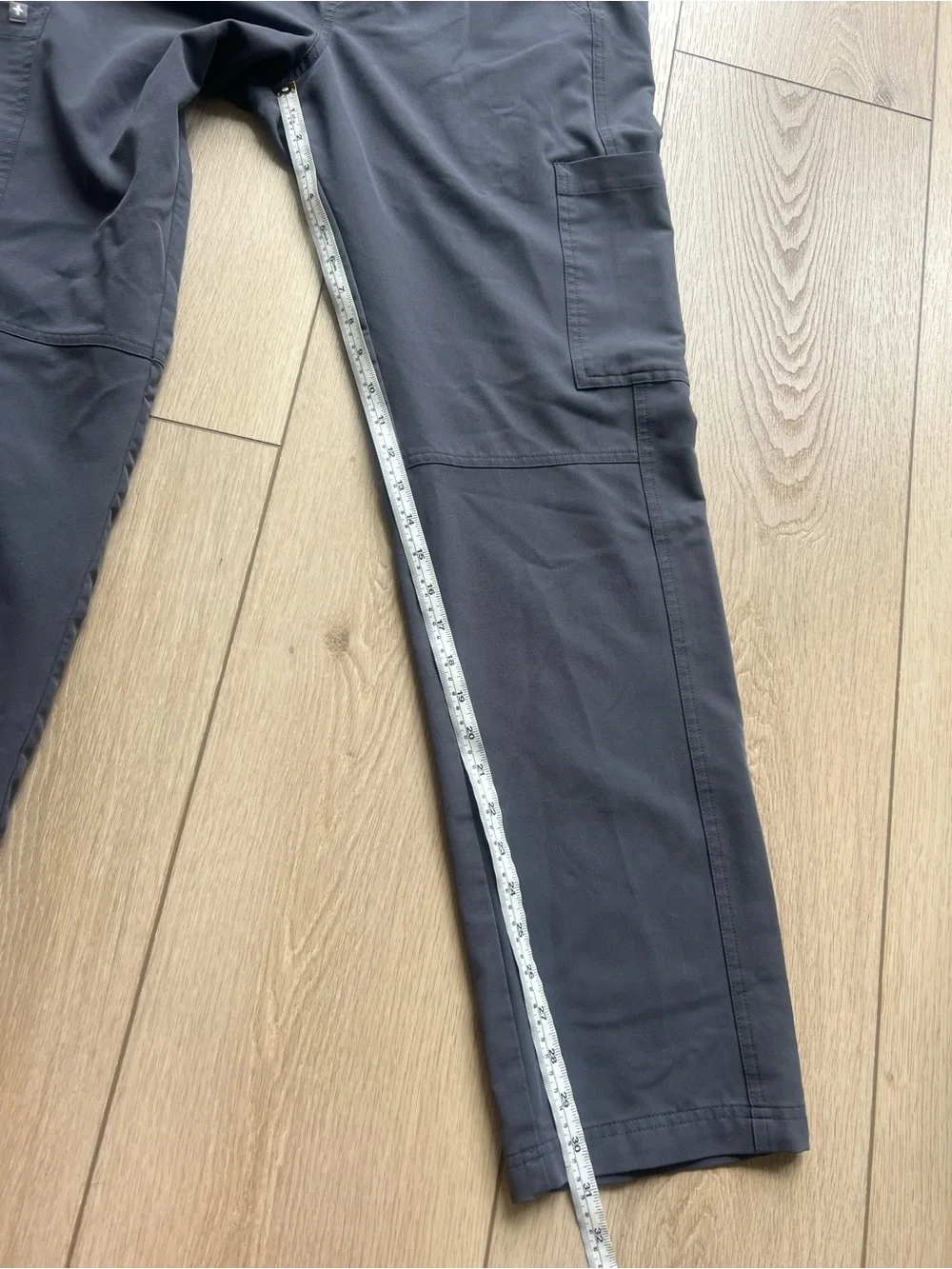 Figs Mens Slim Axim Scrub Pants Straight Leg 7 Pocket Charcoal Gray Medium